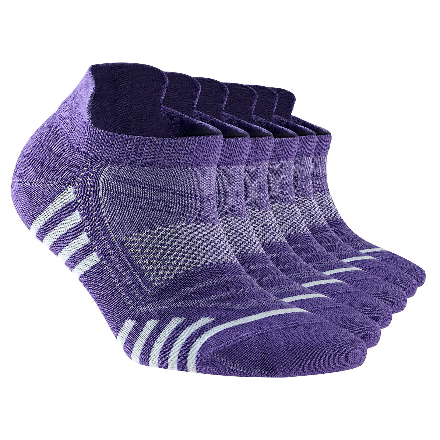 Striped anatolian Bamboo Ankle Socks for Women with Heel Tab