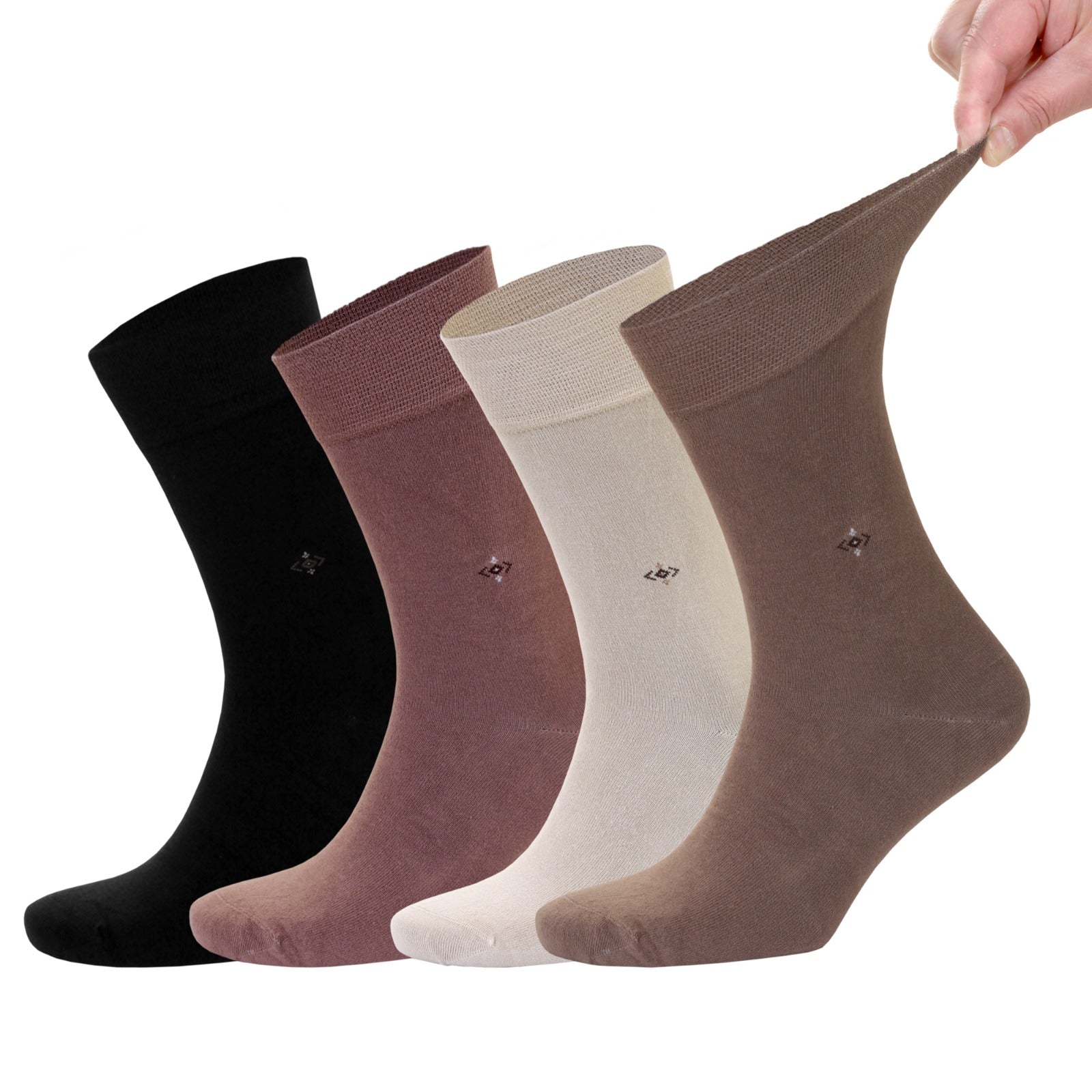 Brown Tan Mix Bamboo Diabetic Socks for Women